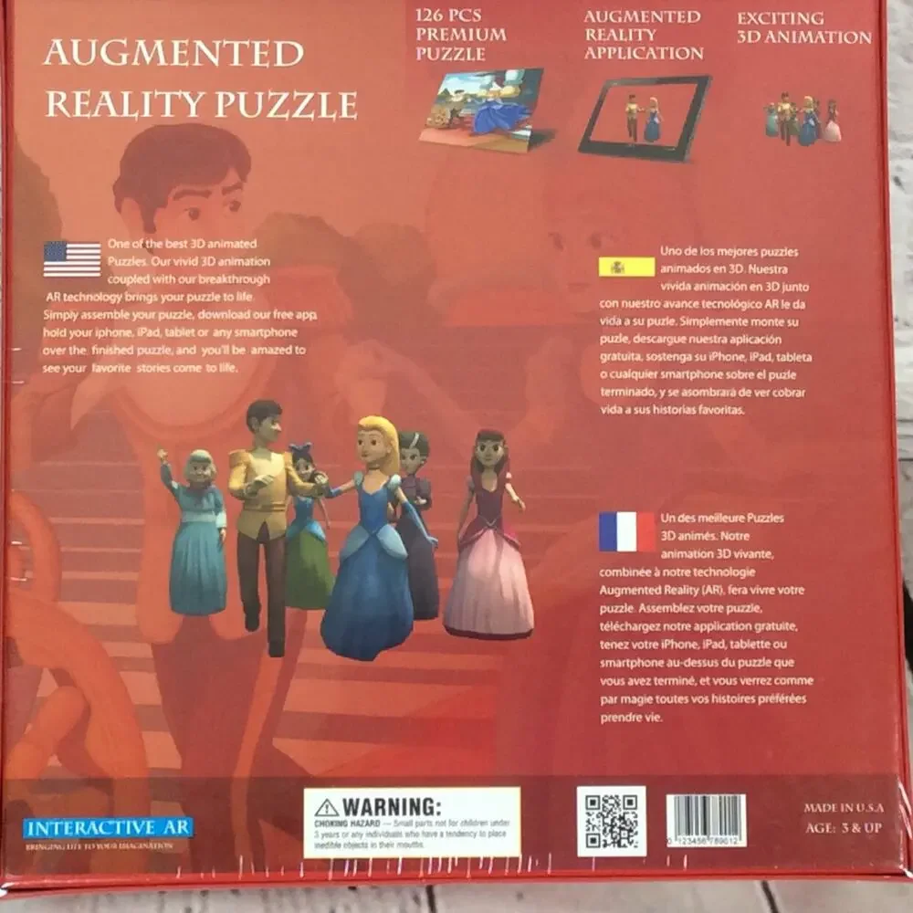 Cinderella Jigsaw Puzzle 3D Interactive 18x24 126 Pieces
